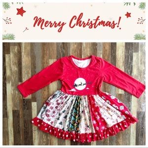 Christmas cute Santa Claus twirl dress